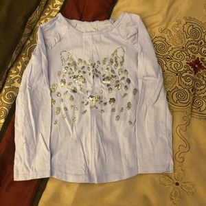 Lil Girl Size 6 Lavender Long SleeveGlittered logo